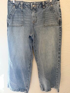PacSun Casey Baggy Jeans Low Rise Carpenter Light Wash 33 Short